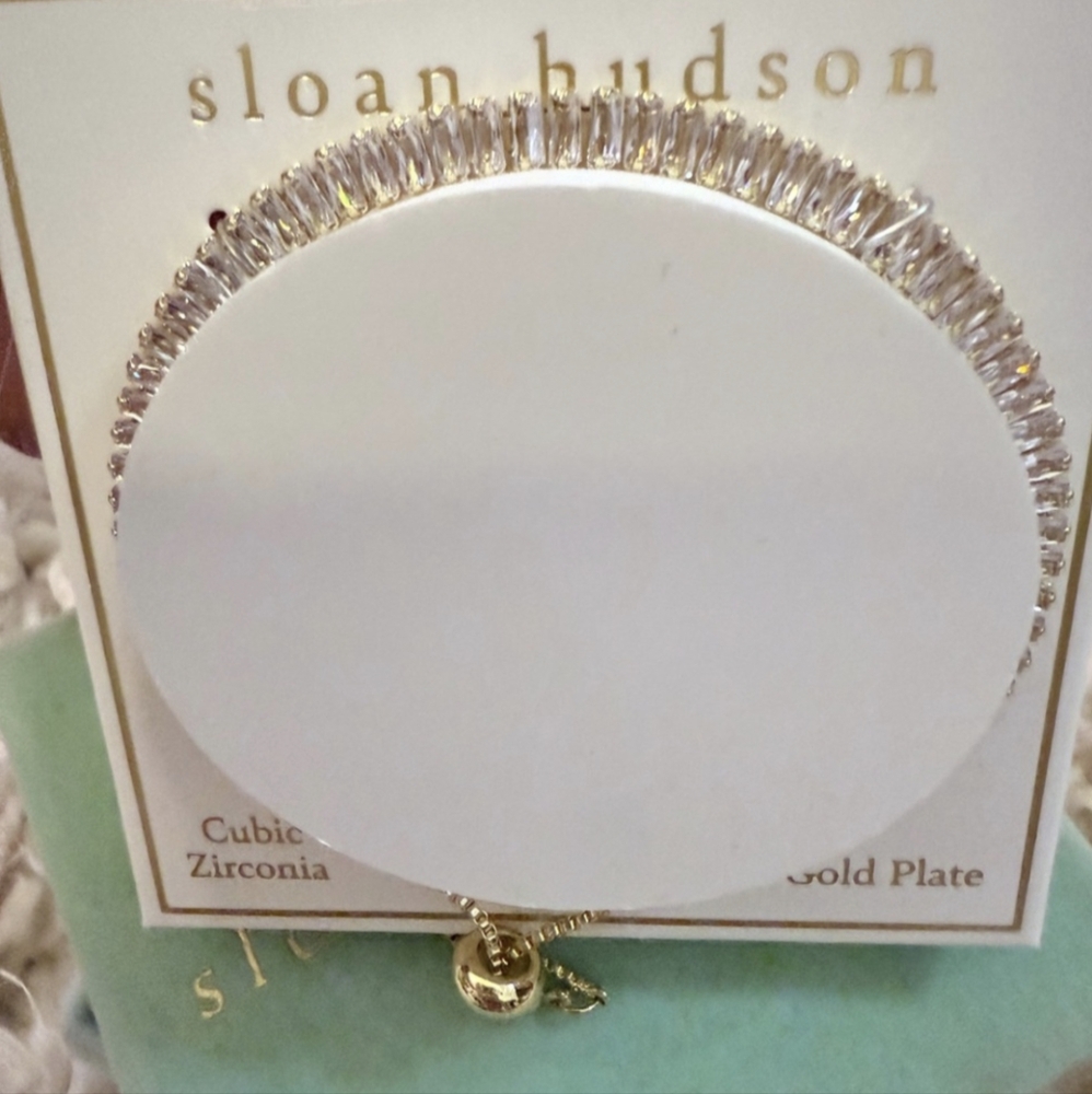 Gold Bracelet with Cubic Zirconia